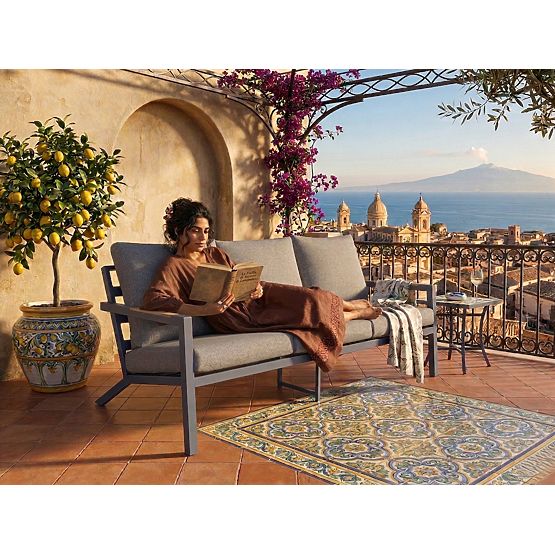 Divano da giardino 3 posti MISTERIOSO comodo divano per balcone 190cm