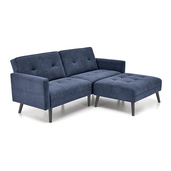 Divano letto CORNELIUS con funzione angolare blu (1p=1ks)