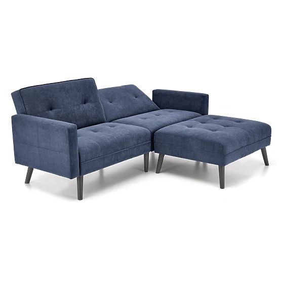 Divano letto CORNELIUS con funzione angolare blu (1p=1ks)