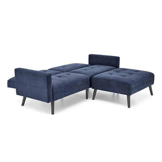 Divano letto CORNELIUS con funzione angolare blu (1p=1ks)