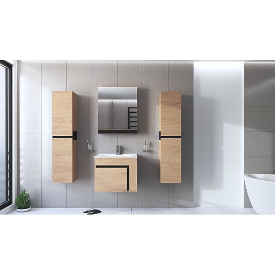 DUESA Mobiletto sotto lavabo 60/1S rovere dorato