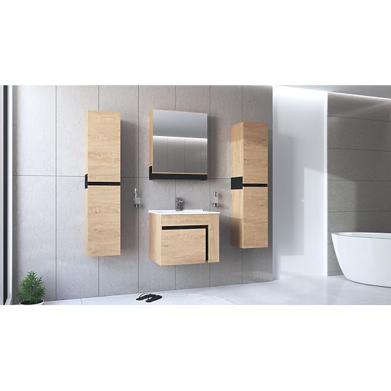 DUESA Mobiletto sotto lavabo 60/1S rovere dorato