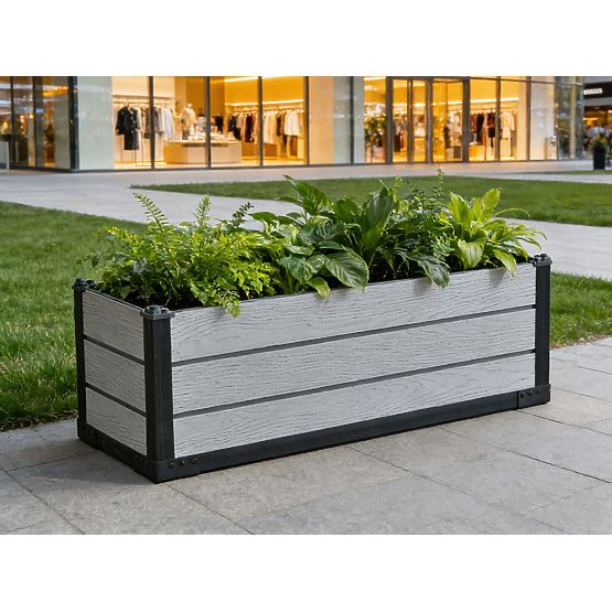 Elegante Fioriera da Giardino Vaso per Piante Fioriera Rettangolare 105x39x36,55 cm
