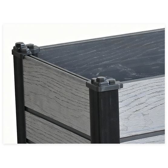 Elegante Fioriera da Giardino Vaso per Piante Fioriera Rettangolare 105x39x36,55 cm