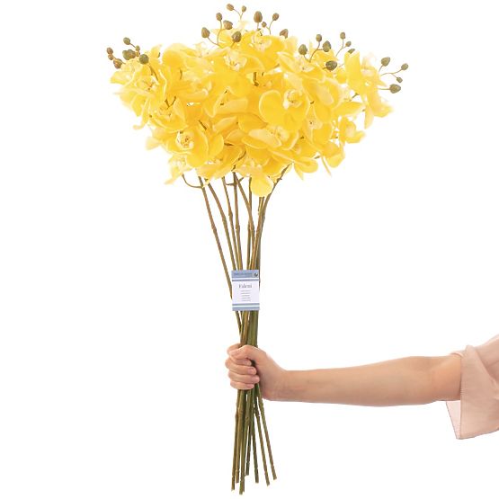 Fiore artificiale FALENI colore giallo stile moderno ameliahome