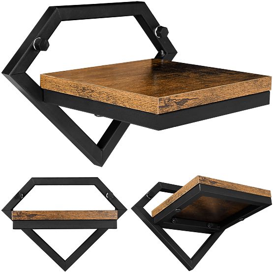 Fioriera da parete in metallo nera Doron Rustic loft