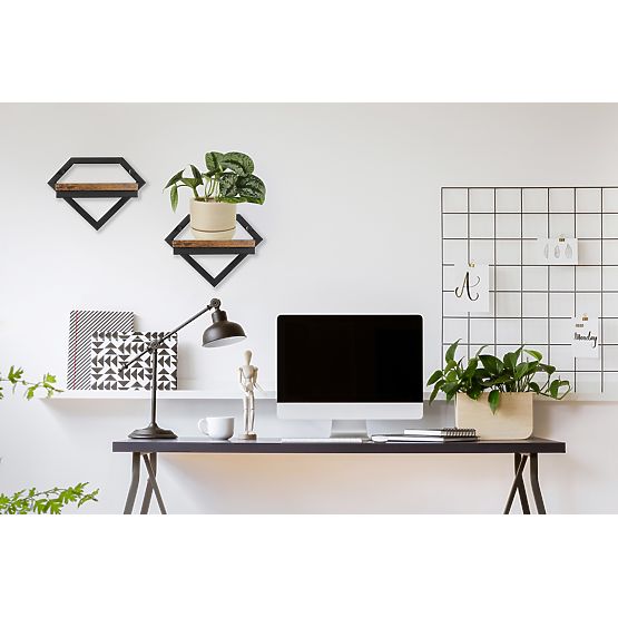 Fioriera da parete in metallo nera Doron Rustic loft