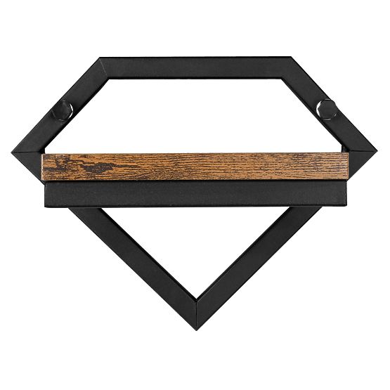 Fioriera da parete in metallo nera Doron Rustic loft