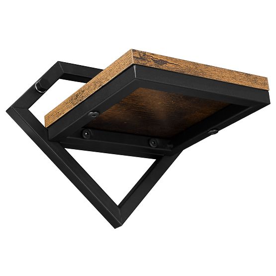 Fioriera da parete in metallo nera Doron Rustic loft