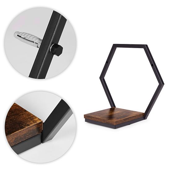 Fioriera da parete mensola sospesa per piante decorazione loft esagonale ModernHome