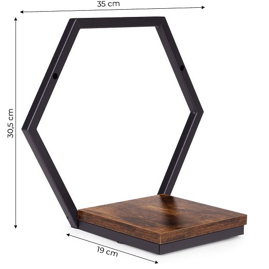 Fioriera da parete mensola sospesa per piante decorazione loft esagonale ModernHome