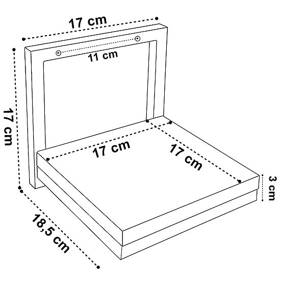 Fioriera da Parete TORGET MARMO NERO