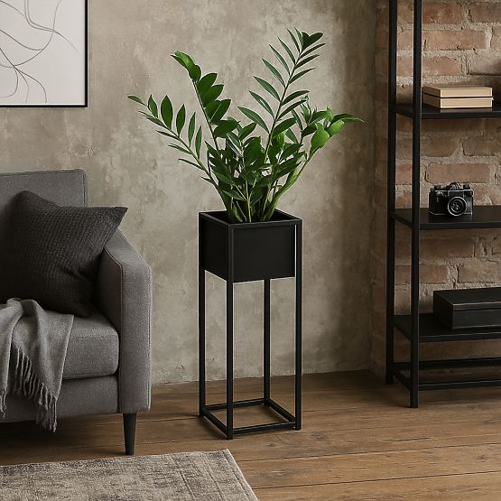 Fioriera Loft Concove 60 cm nera