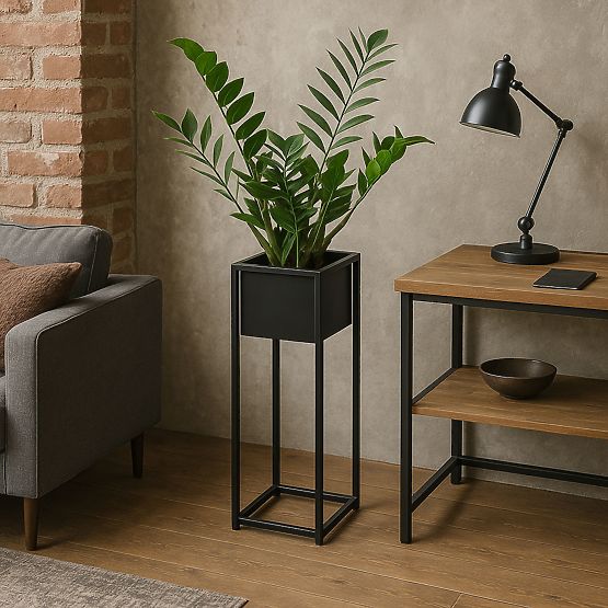 Fioriera Loft Concove 60 cm nera