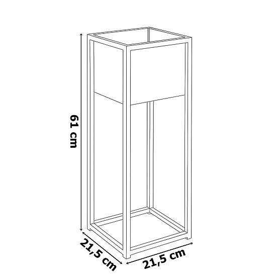 Fioriera Loft Concove 60 cm nera