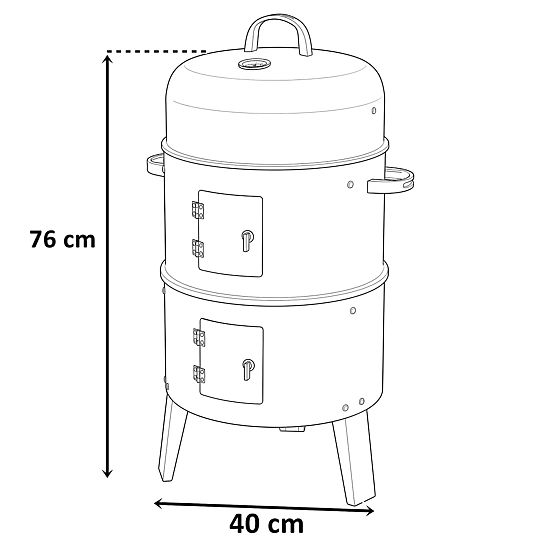 Forno a griglia affumicatore da giardino FUMARO
