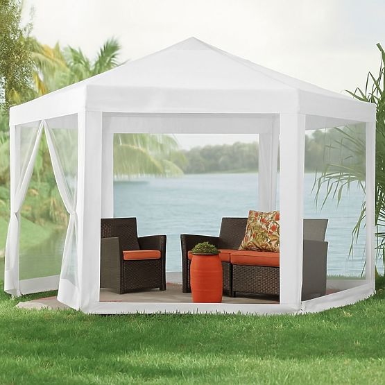 Gazebo da giardino 2x2x2 m con zanzariera bianco MultiGarden