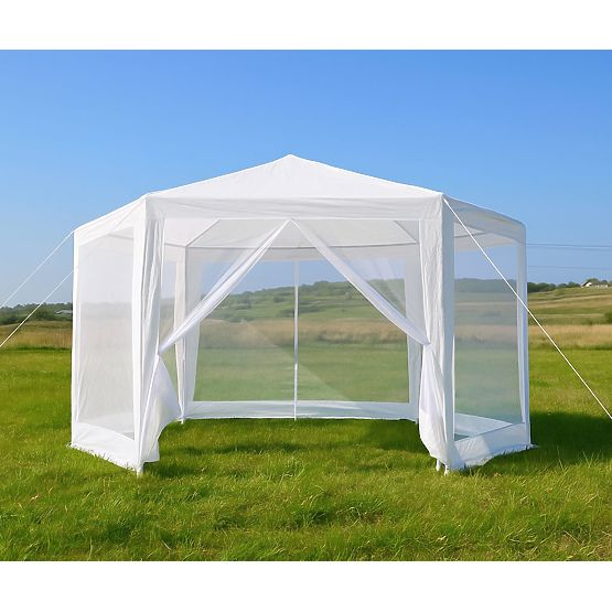Gazebo da giardino 2x2x2 m con zanzariera bianco MultiGarden