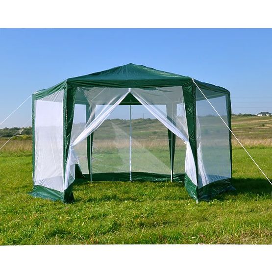 Gazebo da giardino 2x2x2 m con zanzariera verde MultiGarden