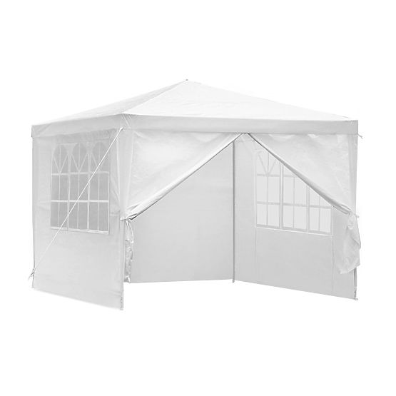 Gazebo da giardino 3x3 m 4 pareti bianco MultiGarden