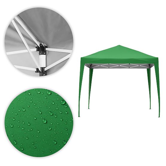 Gazebo da giardino 3x3 m automatico con 4 pareti laterali MultiGarden