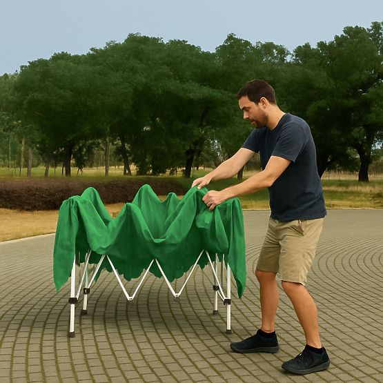 Gazebo da giardino 3x3 m automatico con 4 pareti laterali MultiGarden