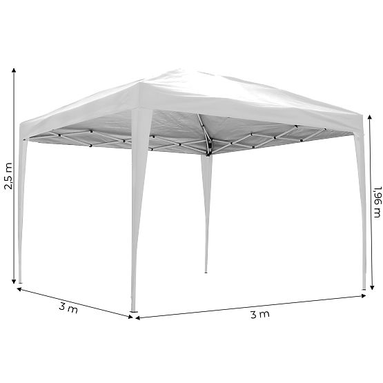 Gazebo da giardino 3x3 m con tetto automatico pieghevole per terrazza MultiGarden