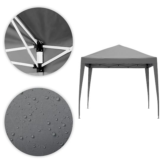 Gazebo da giardino 3x3 m con tettoia automatica pieghevole per giardino e terrazza MultiGarden