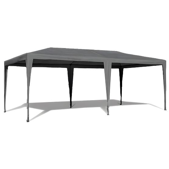 Gazebo da giardino 3x6 m 6 pareti grigio MultiGarden