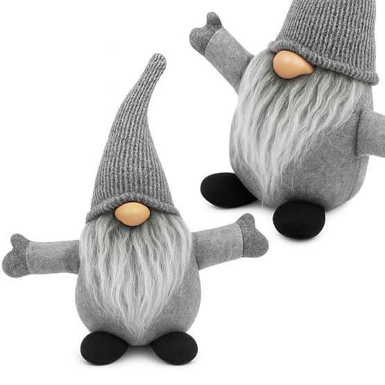 Gnomo di Natale 35 cm YX045 GRIGIO