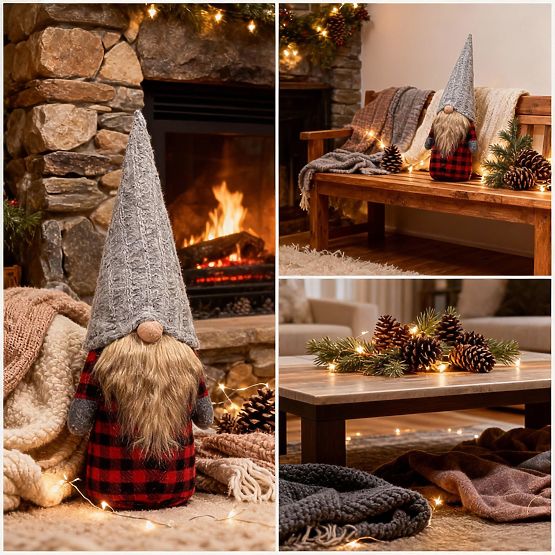 Gnomo di Natale 50 cm YX055