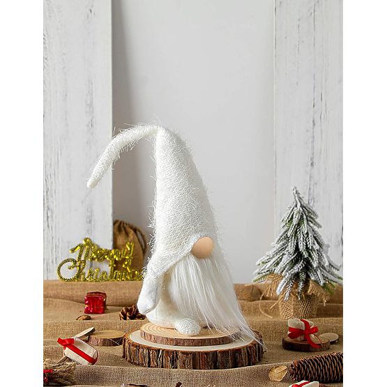 Gnomo di Natale YX068 50cm Bianco
