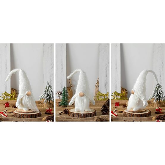 Gnomo di Natale YX068 50cm Bianco