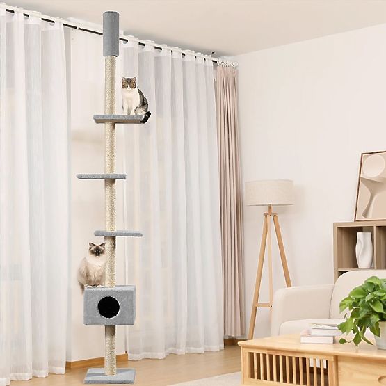 GRAFFIATOIO DA SOFFITTO PER GATTI GRIGIO P70374