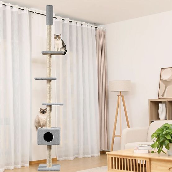 GRAFFIATOIO DA SOFFITTO PER GATTI GRIGIO P70374