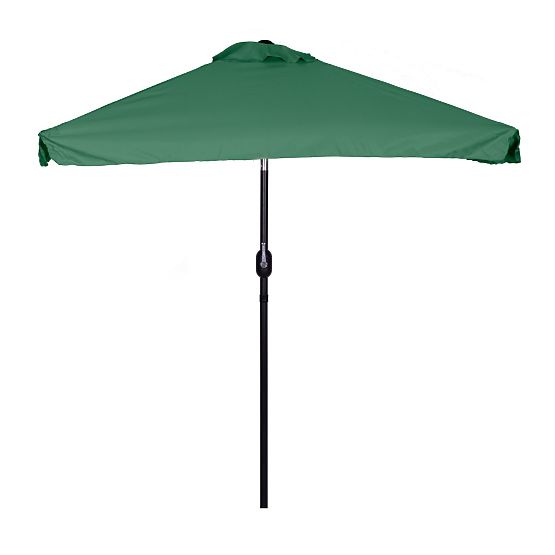 Grande ombrellone da giardino rettangolare inclinabile con manovella verde 200 x 140 cm