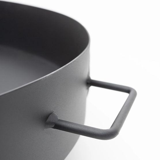 Grande robusto braciere da giardino in ghisa 60 cm con maniglie ideale per falò