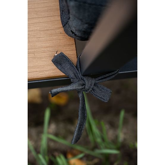 Grande set angolare in alluminio con tavolino MASSIMO nero