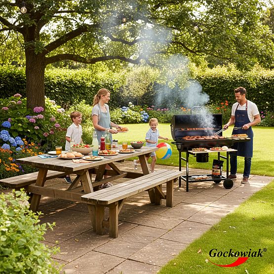 Griglia a carbone da giardino 2 griglie cassetto cenere BAREL WOOD