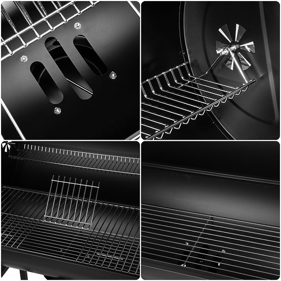 Griglia a carbone da giardino 2 griglie cassetto cenere BAREL WOOD