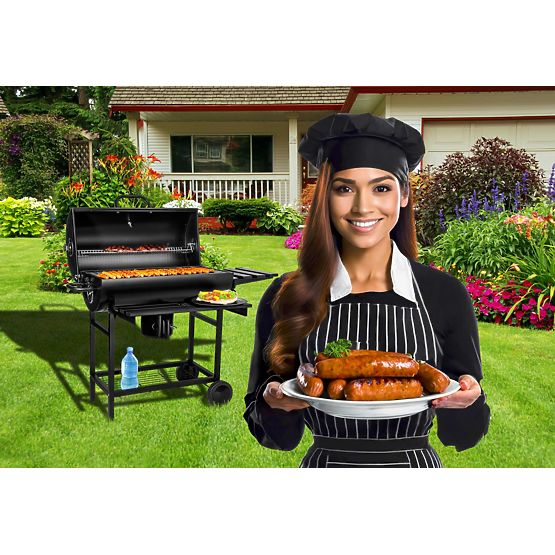 Griglia angolare da giardino a carbone 2 griglie con cassetto cenere BAREL