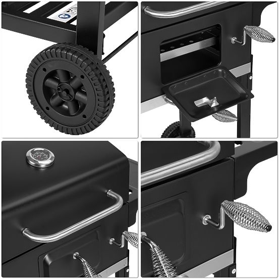 Griglia angolare da giardino a carbone con griglia in ghisa FERRO