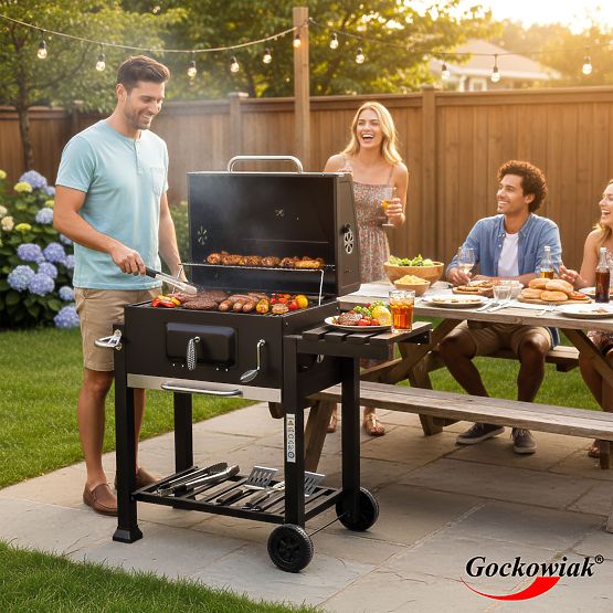 Griglia angolare da giardino VULCAN con griglia in ghisa