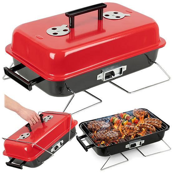 Griglia portatile pieghevole a carbone CAMPAL con coperchio