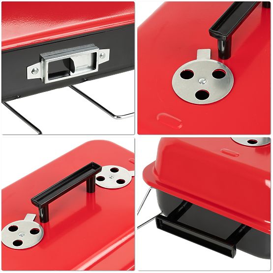 Griglia portatile pieghevole a carbone CAMPAL con coperchio