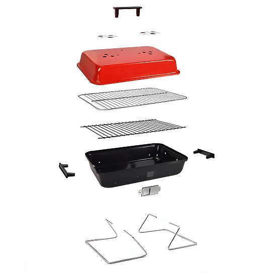 Griglia portatile pieghevole a carbone CAMPAL con coperchio