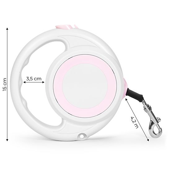 Guinzaglio automatico per cane o gatto con blocco, lunghezza 4,2 m