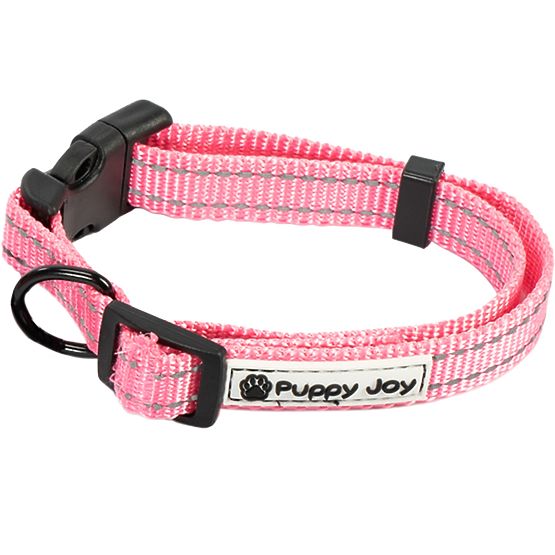 Guinzaglio riflettente e collare per cane PJ-036 Rosa