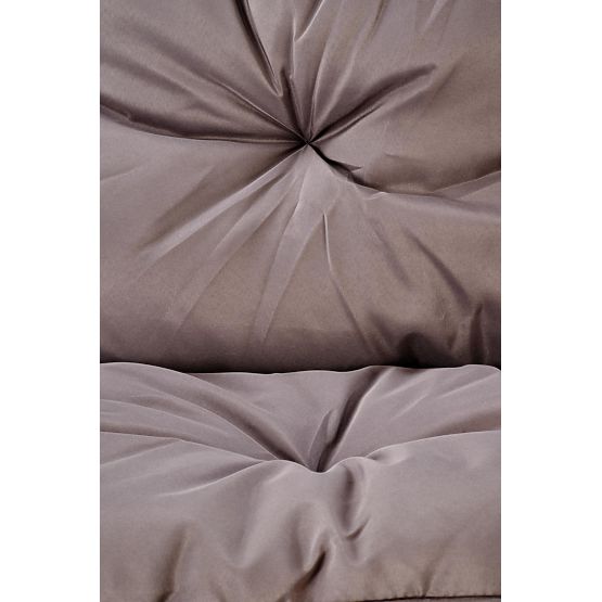 HUDSON, set da giardino (divano, 2x poltrona, tavolino), grigio / marrone (1p=1set)