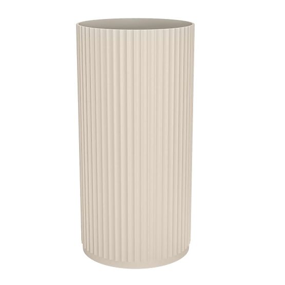 Lavabo autoportante Ciriola, composito, 45x90 cm, beige-grigio, taupe, scanalato